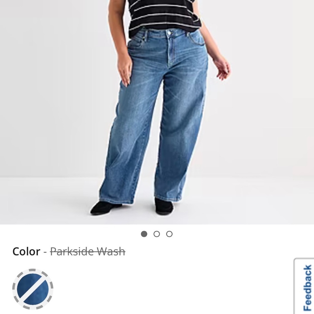 Women's 24W a.n.a. fromJC Penney Wide Leg Jeans - Picture 3 of 7